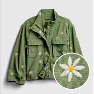 Army Green Flower Girls Gap Jacket!